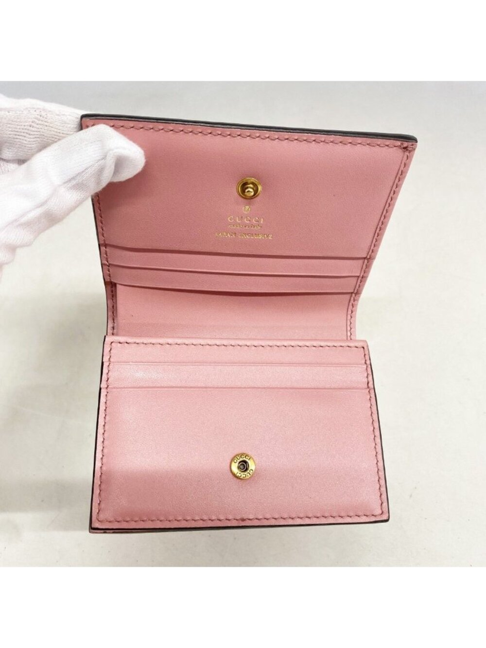 Gucci Wallet Guccissima Cherry Leather Pink Gold - Picture 3 of 7